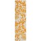 Edge Collections - 8' - Orange - Floral Indoor Outdoor Runner Rug for Home - 1 Piece